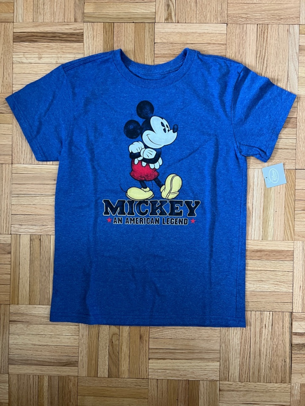 Disney Blue Mickey Mouse 'An American Legend' Graphic Tee